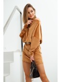 Caramel velvet bat dress 6641 - Online store - Boutique